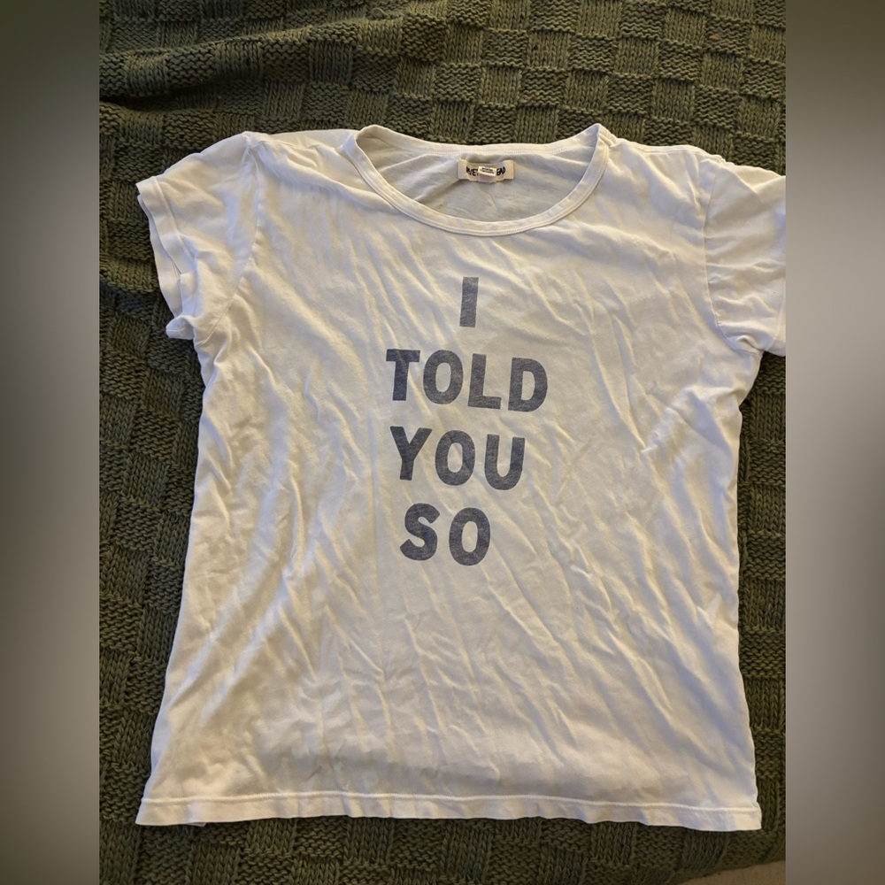 T-shirt with wording